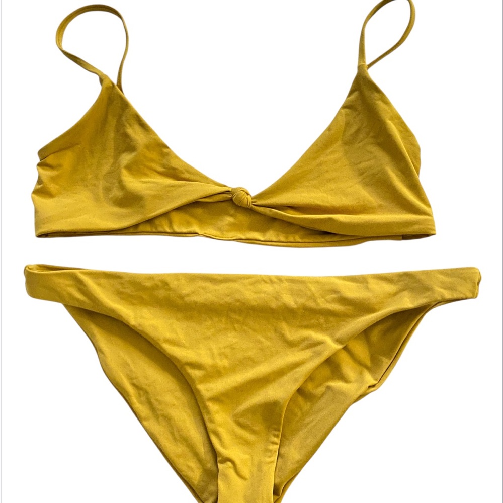 O'Neill Mustard Yellow Twist Front Bikini Set - Picture 6 of 7
